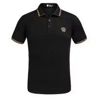 versace tee shirt cotton 1969 italia badge check noir